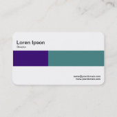 Middenband - Twee tonen - Blauw en Groen Visitekaartje (Achterkant)