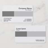 Middenband - twee tongen - grijze schaduwen visitekaartje (Voorkant / Achterkant)