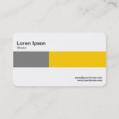 Middenband - twee tonnen - grijs en ambergeel visitekaartje (Achterkant)