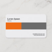 Middenband - Two Tones - Sinaasappel en Grijs Visitekaartje (Achterkant)