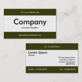 Middenband v2 - Donkere olijf 333300 Visitekaartje (Voorkant / Achterkant)