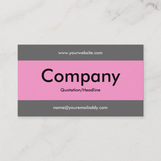 Middenband v2 - Grijs en Roze Visitekaartje (Voorkant)