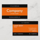 Middenband v2 - Oranje met zwart Visitekaartje (Voorkant / Achterkant)