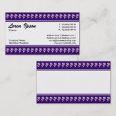 Middenband (ventilatorgrens) - Diep Violet Visitekaartje (Voorkant / Achterkant)