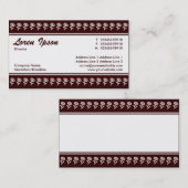 Middenband (ventilatorgrens) - donkerbruin visitekaartje (Voorkant / Achterkant)