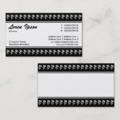 Middenband (ventilatorgrens) - zwart visitekaartje (Voorkant / Achterkant)