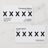 Middenband - Vijf X Visitekaartje (Voorkant / Achterkant)