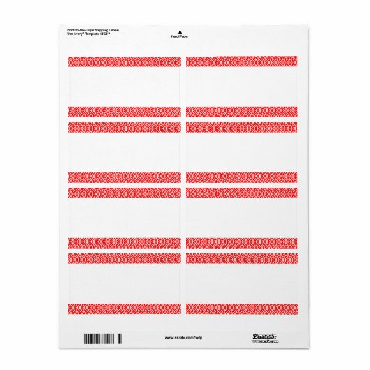 Middenband - Vissschaalpatroon Etiket (Full Sheet)