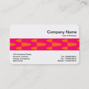 Middenband - warm roze en Oranje patroon Visitekaartje