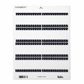 Middenband - X-beugel Etiket (Full Sheet)