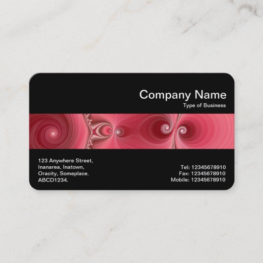 Middenband (zwart) - Fractal 03 Visitekaartje (Voorkant)