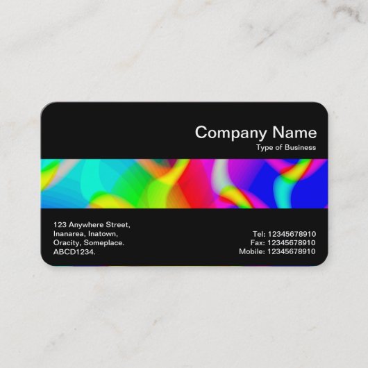 Middenband (zwart) - kleurrijk Abstract Visitekaartje (Voorkant)