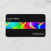 Middenband (zwart) - kleurrijk Abstract Visitekaartje (Achterkant)
