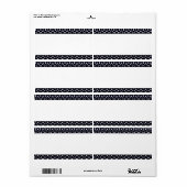 Middenband - Zwart & Wit Patroon Etiket (Full Sheet)
