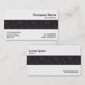 Middenband - zwarte denim visitekaartje (Voorkant / Achterkant)