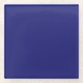 Middenblauw Glazen Onderzetter (Voorkant)