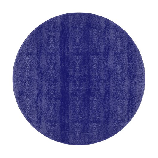 Middenblauw Ronde Glas Snijplank (Voorkant)