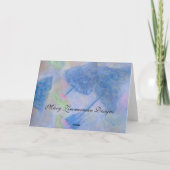 Middenblauwe Bomen Bedankkaart (Achterkant)