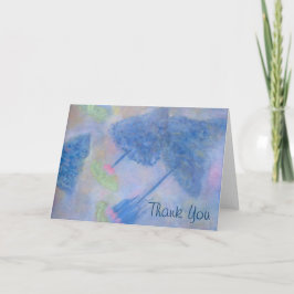 Middenblauwe Bomen Bedankkaart