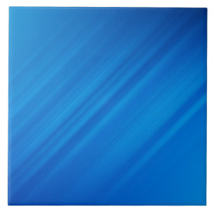 Middenblauwe diagonale lijnen tegeltje