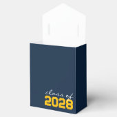 Middenblauwe & Goud Gele Afstudeer Favor Dozen Bedankdoosjes (Geopend)