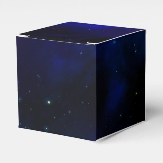 Middenblauwe lucht met sterren bedankdoosjes (Voorkant Zijde)