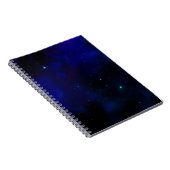 Middenblauwe lucht met sterren notitieboek (Rechterzijde)