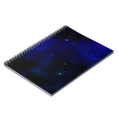 Middenblauwe lucht met sterren notitieboek (Linkerzijde)