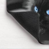 Middenblauwe Ogen Kat Kunst Muismat (Hoek)