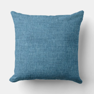 Middenblauwe Worp Kussen