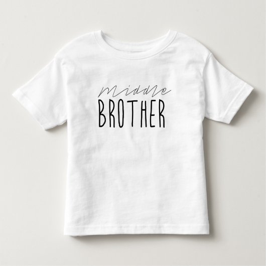 Middenbroeder typografie kinder shirts (Voorkant)