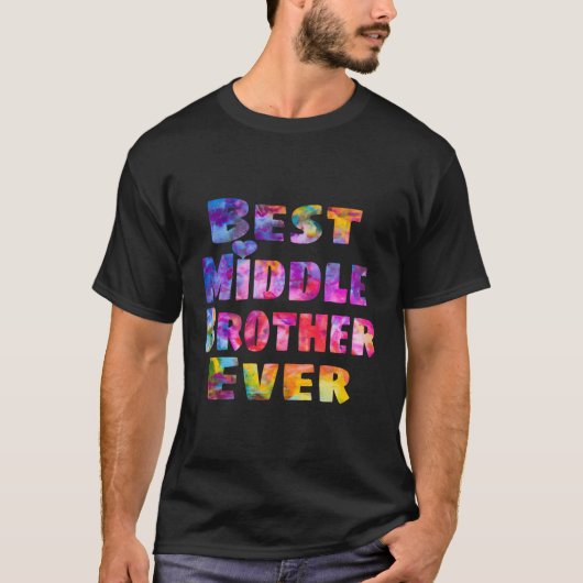 Middenbroer cadeau idee beste middelste broer ooit t-shirt (Voorkant)