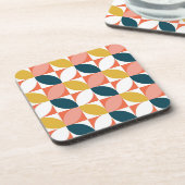 Middencentje modern lederen patroon bier onderzetter (Linkerzijde)