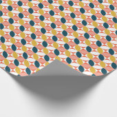 Middencentje modern lederen patroon cadeaupapier (Hoek)