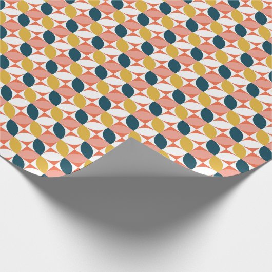 Middencentje modern lederen patroon cadeaupapier (Hoek)