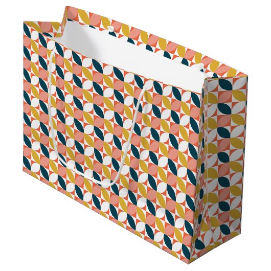 Middencentje modern lederen patroon groot cadeauzakje (Voorkant Gekanteld)