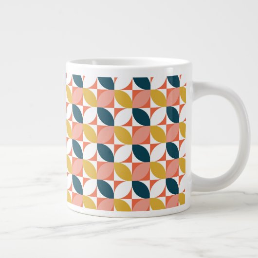 Middencentje modern lederen patroon grote koffiekop (Rechts)