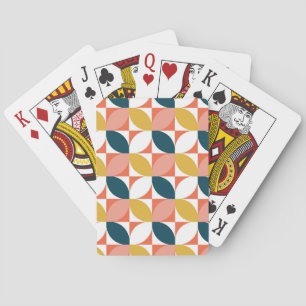 Middencentje modern lederen patroon pokerkaarten