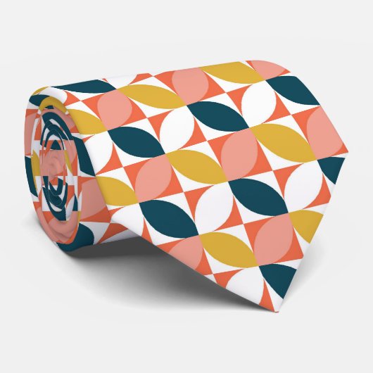 Middencentje modern lederen patroon stropdas (Opgerold)