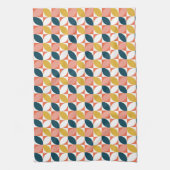 Middencentje modern lederen patroon theedoek (Verticaal)