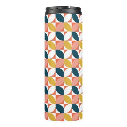 Middencentje modern lederen patroon thermosbeker (Achterkant)