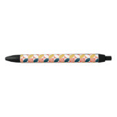 Middencentje modern lederen patroon zwarte inkt pen (Voorkant)