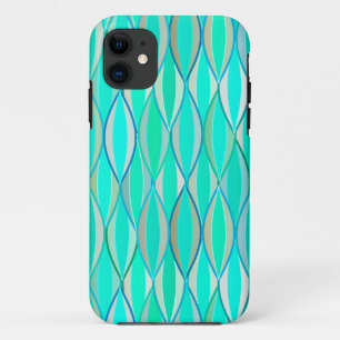 Middencentraaldruk - tinten turquoise iPhone 11 hoesje