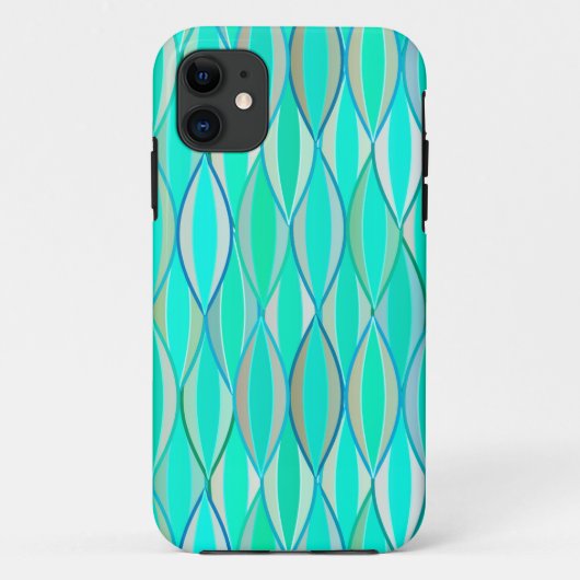 Middencentraaldruk - tinten turquoise Case-Mate iPhone case (Achterkant)