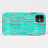 Middencentraaldruk - tinten turquoise Case-Mate iPhone case (Achterkant (horizontaal))