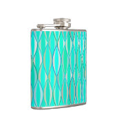 Middencentraaldruk - tinten turquoise heupfles (Rechts)