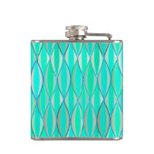 Middencentraaldruk - tinten turquoise heupfles (Achterkant)