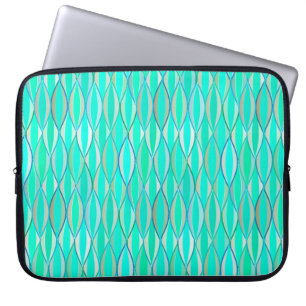 Middencentraaldruk - tinten turquoise laptop sleeve