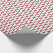 Middencentraalige lintafdruk - grijs, wit, rood cadeaupapier (Hoek)