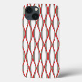 Middencentraalige lintafdruk - grijs, wit, rood Case-Mate iPhone case (Achterkant)